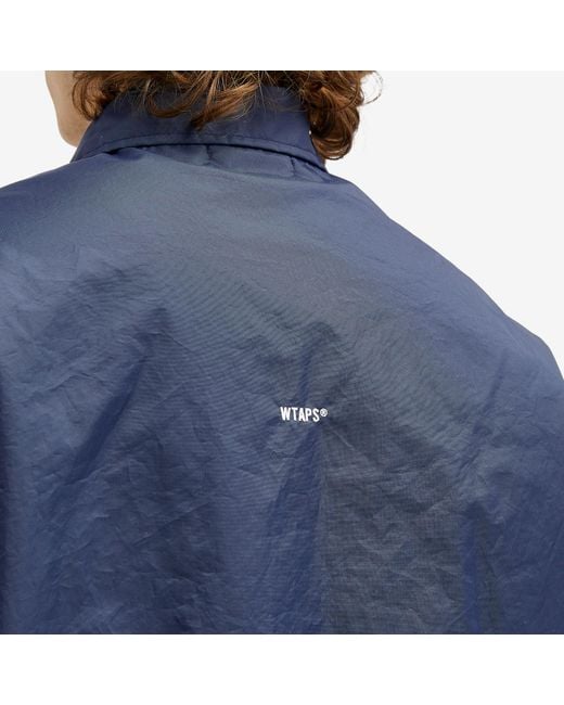 (w)taps Blue 07 Boa Lined Coach Jacket for men
