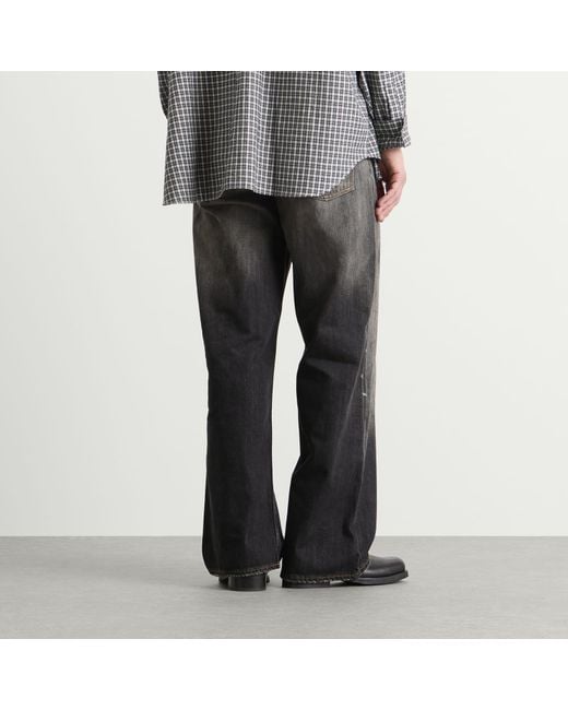 Acne Gray 1981 Trafalgar Wash Wide Leg Jeans for men