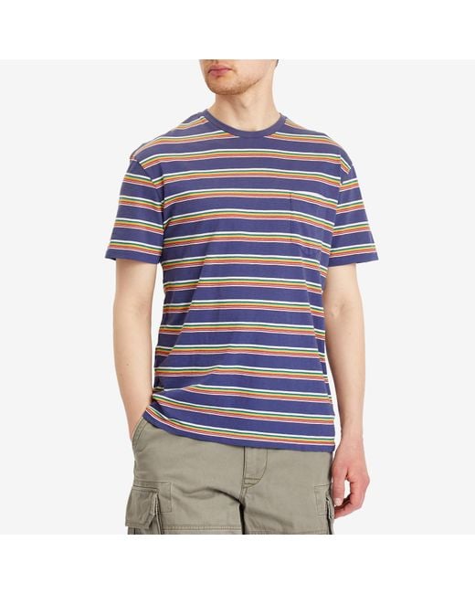 Polo Ralph Lauren Blue Surf Club Stripe T-Shirt for men
