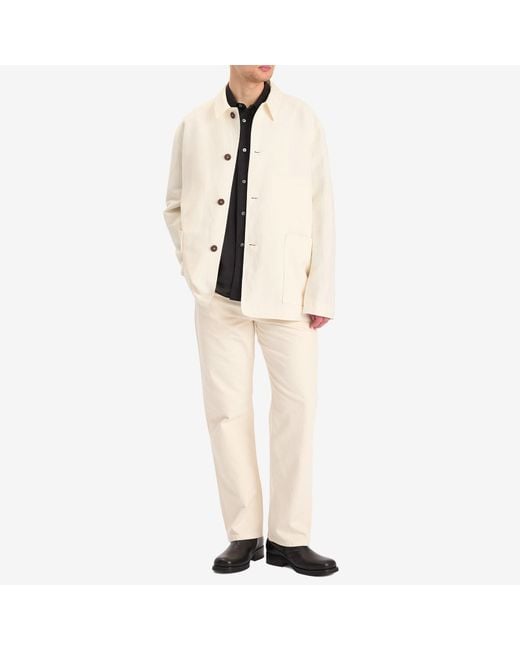 Studio Nicholson Natural Nopi Cotton Linen Shirt Jacket for men