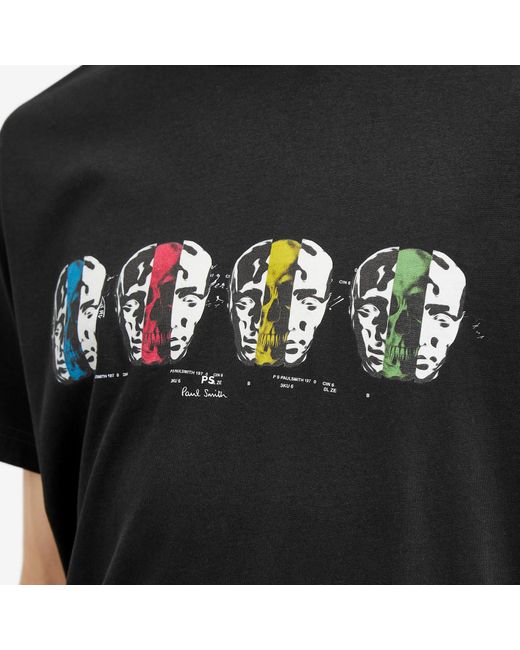 Paul Smith Black Faces T-Shirt for men