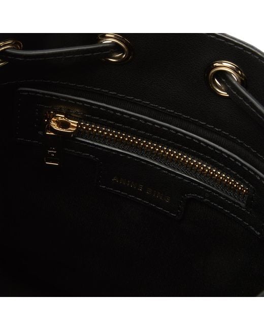 Anine Bing Black Mini Alana Bucket Bag