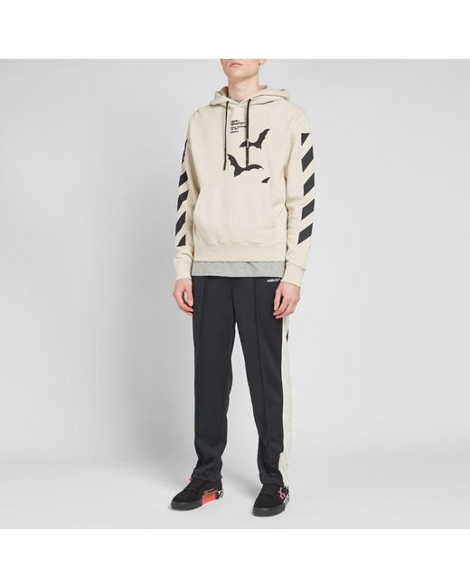 Off White c o Virgil Abloh Bat Print Hoodie in Natural for Men Lyst UK