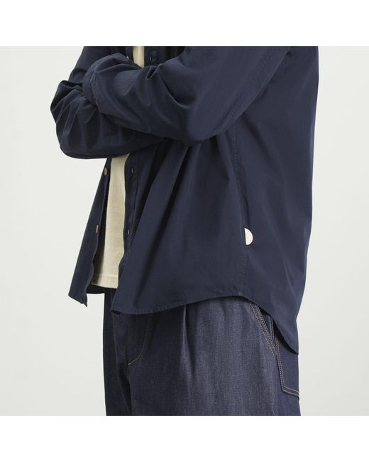 Folk Blue Curve Shirt for men