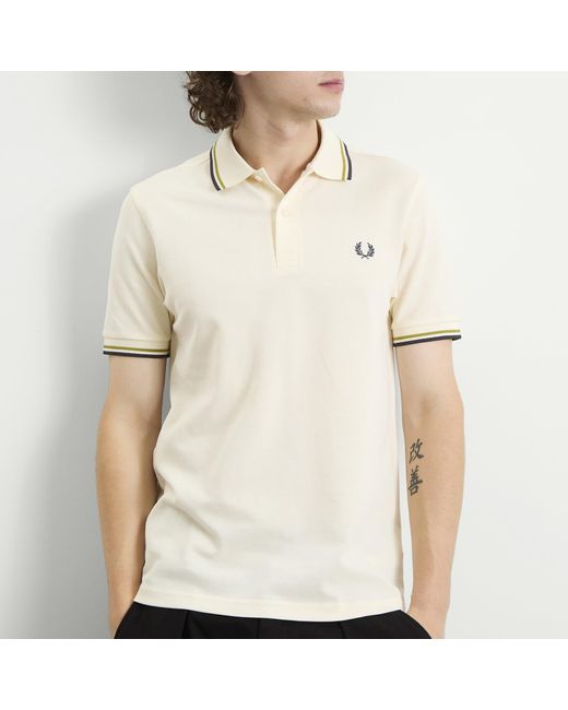 Fred Perry Natural Twin Tipped Polo Shirt for men