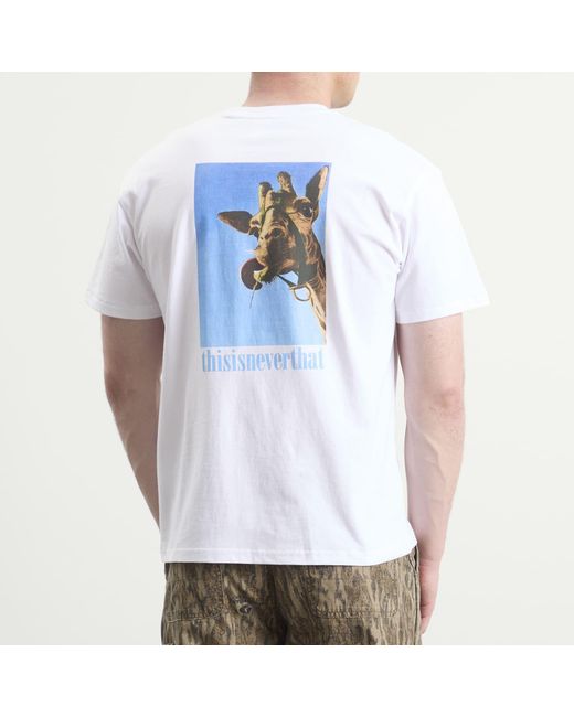 Thisisneverthat White Giraffe T-Shirt for men
