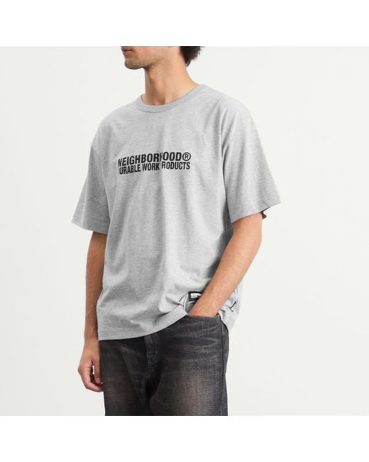 Neighborhood Gray Sheltech Logo T-Shirt for men
