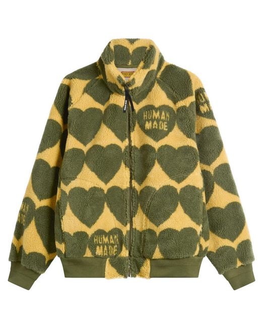 Human Made Green Heart Fleece Jacket for men
