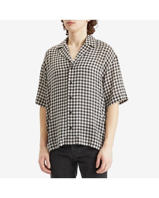 Won Hundred Black Desmond Check Vacation Shirt for men