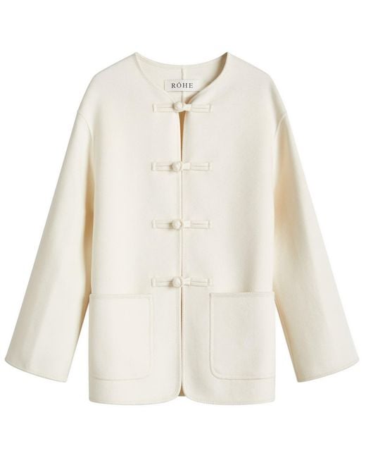 Rohe White Traditional Double-Faced Jacket