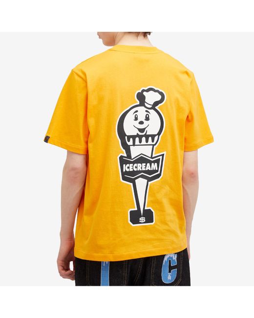 ICECREAM Yellow We Serve It Best T-Shirt for men