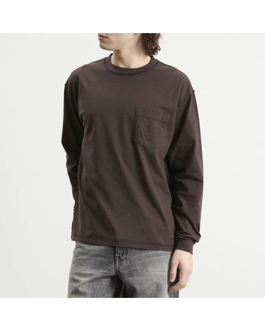 Maison Margiela Brown Mm6 Long-Sleeved Logo T-Shirt for men
