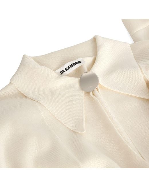 Jil Sander Natural Polo Top