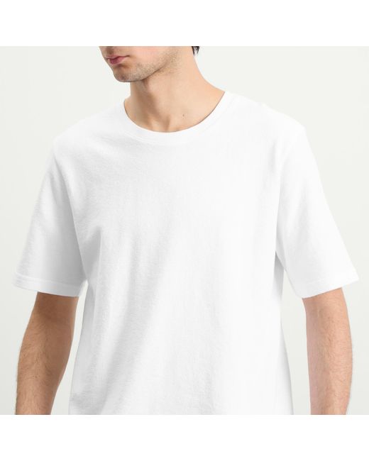 Folk White Textured T-Shirt for men