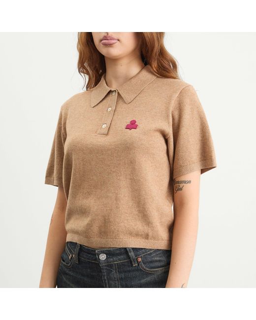 Isabel Marant Natural Althea Polo Shirt