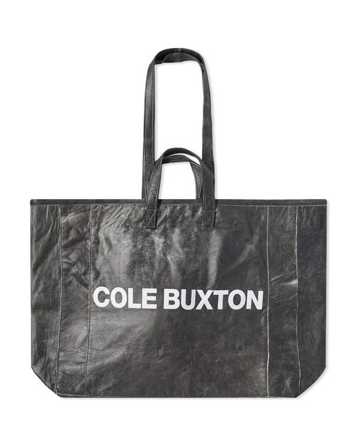 Cole Buxton Black Cb Leather Bag for men