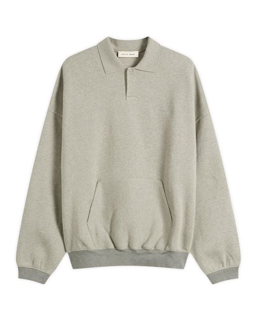 Fear Of God Gray Signature 90S Polo Sweatshirt for men