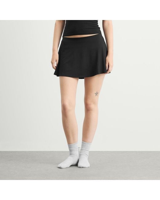 Skims Black Smooth Lounge Mini Skort