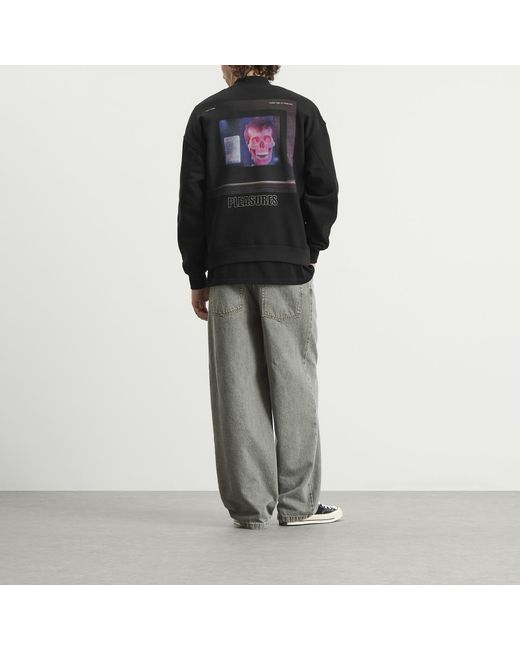 Pleasures Black Primetime Quarter Zip for men