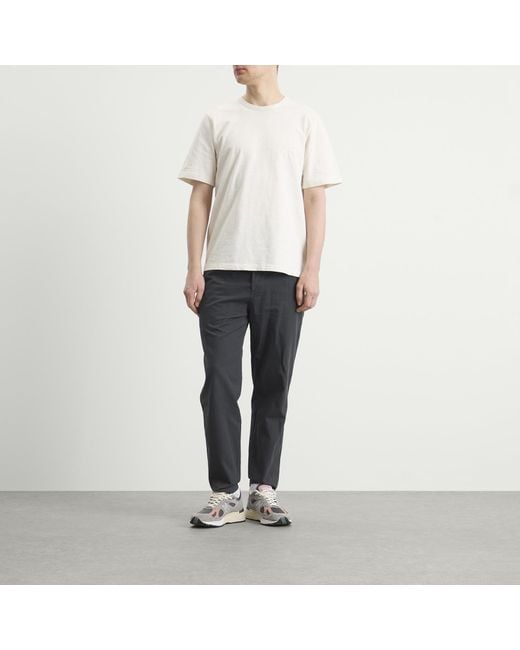 Folk White Slub Embroidered T-Shirt for men