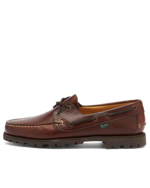 Paraboot Brown Malo Boat Shoe for men