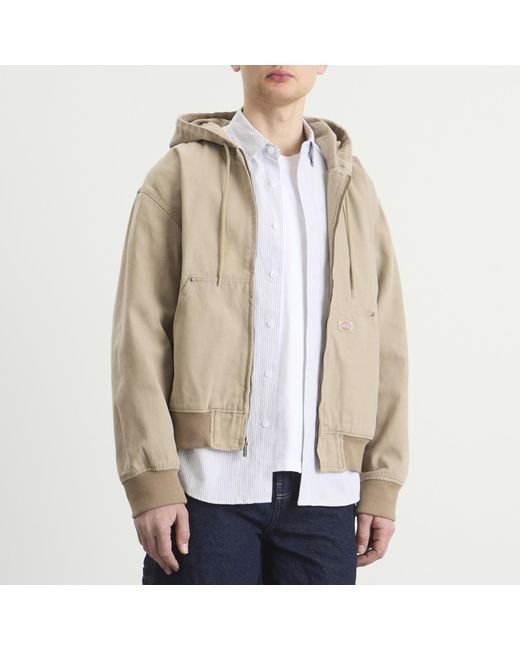 Dickies Natural Unlined Canvas Hooded Bomber Jacket for men
