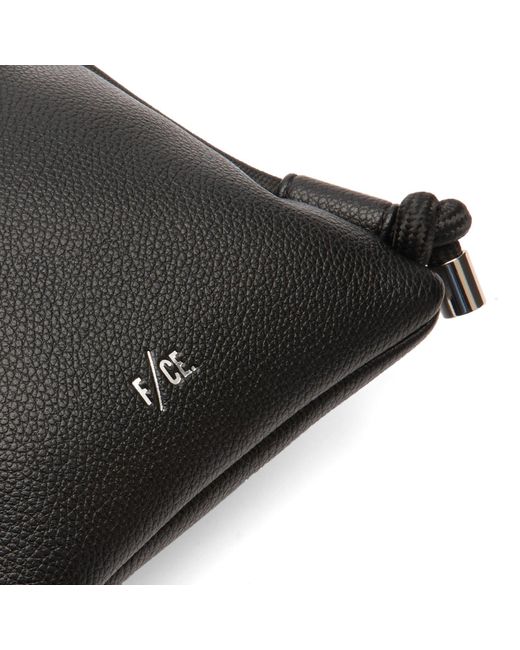 F/CE Black Tech Leather Map Pochette Bag