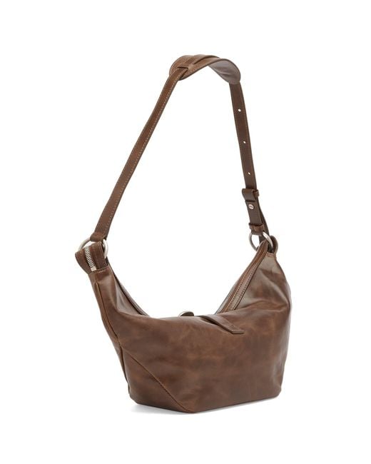 MARGE SHERWOOD Brown Belted Hobo Shoulder Bag