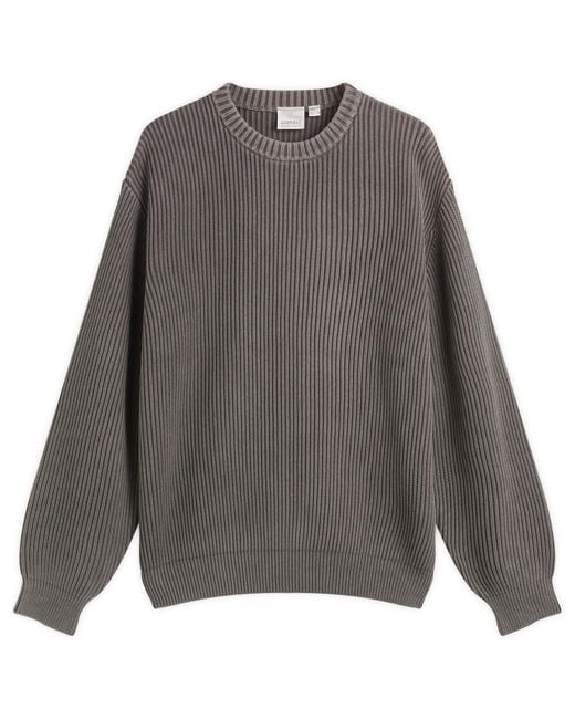 Gramicci Gray Cotton Knit Sweater for men