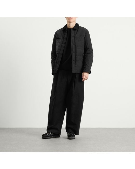 Junya Watanabe Black Oxford Leather Jacket for men