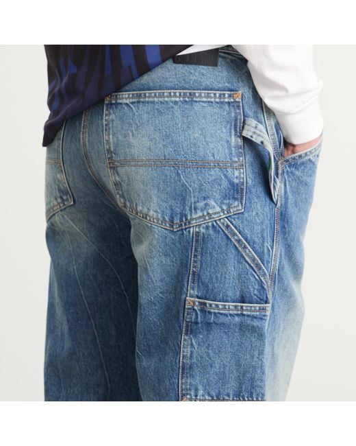 le PERE Blue Denim Cargo for men