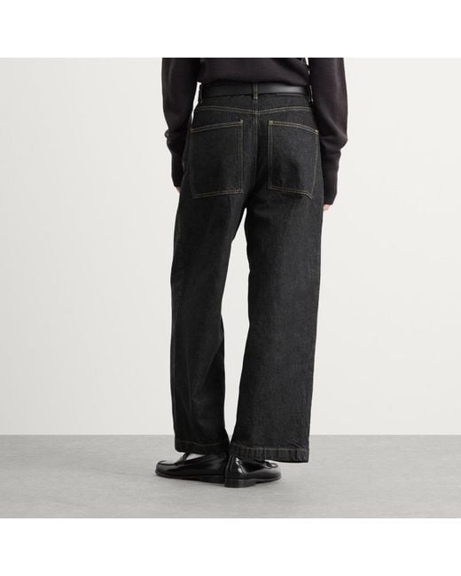 Studio Nicholson Gray Denim Curved Leg Pant
