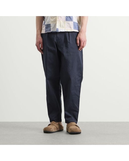 Universal Works Blue Pleated Track Pant for men