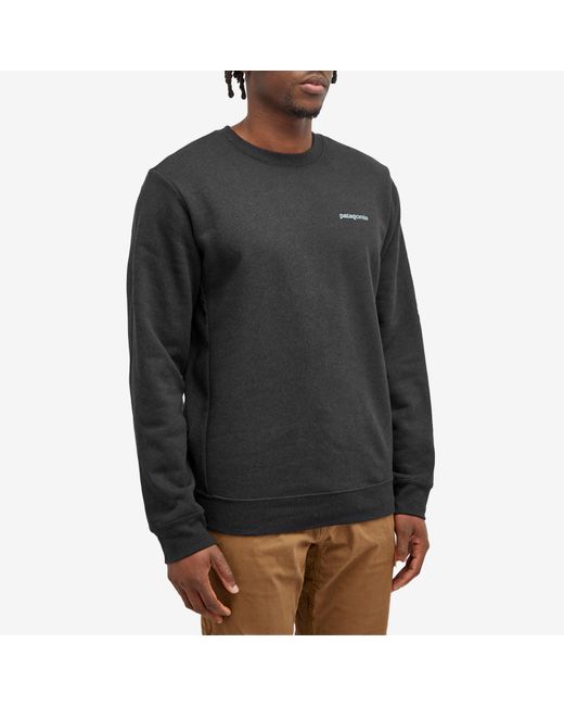Patagonia Black Fitz Roy Icon Uprisal Crew Sweatshirt for men
