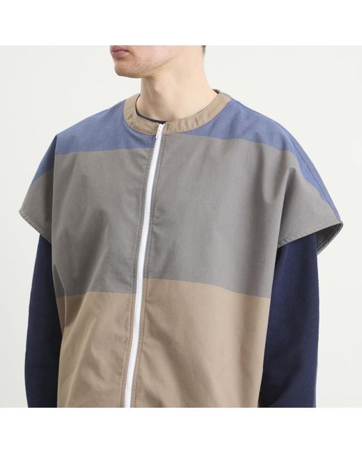 EBIT Gray Patchwork Gilet for men