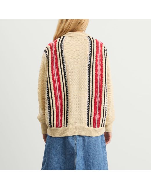 Toga White Mesh Knit Jacket