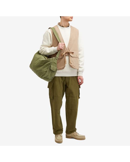 FRIZMWORKS Green Heavy Canvas Shoulder Bag for men