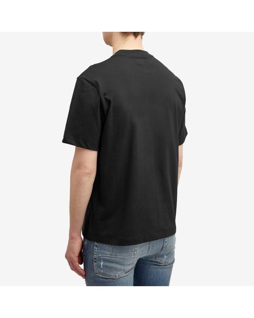 Amiri Black Chrome Staggered Logo T-Shirt for men