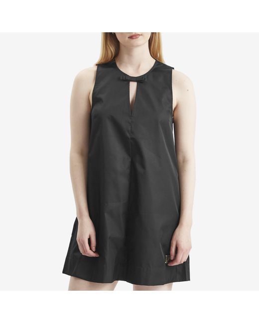 Ganni Black Duchesse Nylon Mini Dress