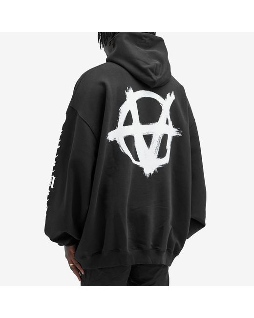 Vetements Gray Double Anarchy Hoodie for men