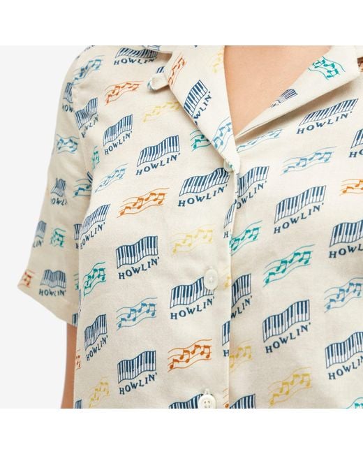 Howlin' By Morrison Multicolor Howlin' Cocktail D’Amore Short Sleeve Shirt
