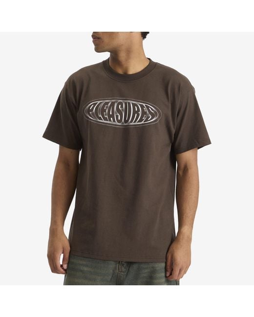 Pleasures Brown Sandblast T-Shirt for men