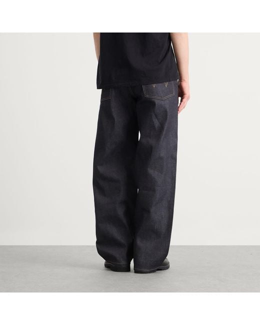 Edwin Blue Indigo Selvage Denim Wide-Leg Pants for men