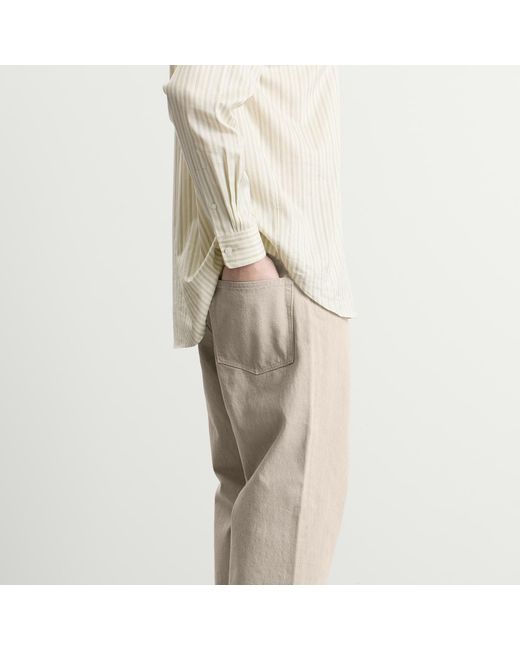 Auralee Natural Faded Hard Twist Denim Wide Pants for men