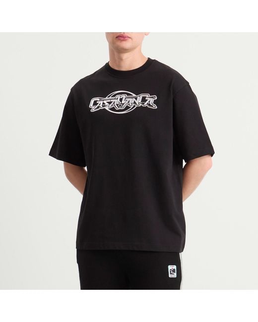 Casablanca Black Jersey 3D Oversized T-Shirt for men