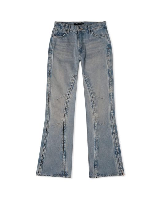 Y. Project Blue Hook & Eye Slim Jeans