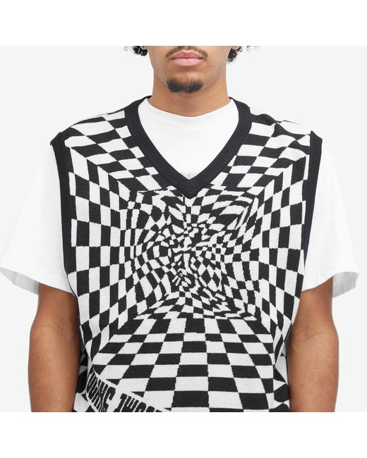 Fucking Awesome Black Warped Knit Vest for men