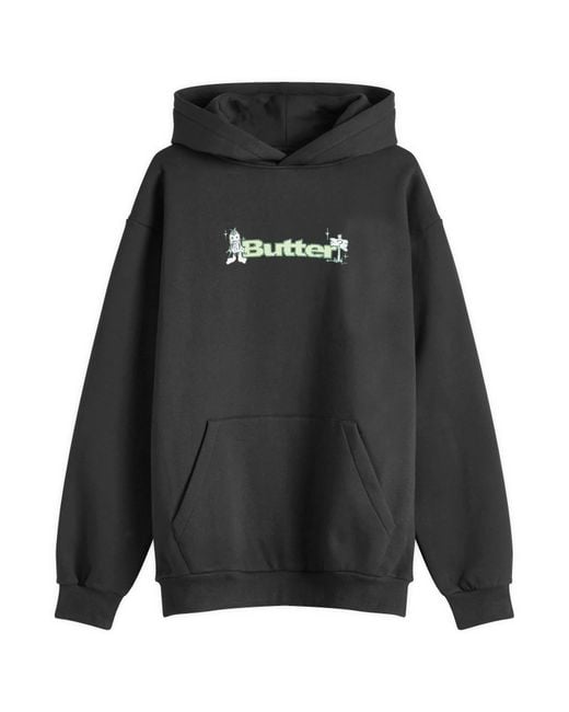 Butter Goods Black Quest Logo Hoodie for men