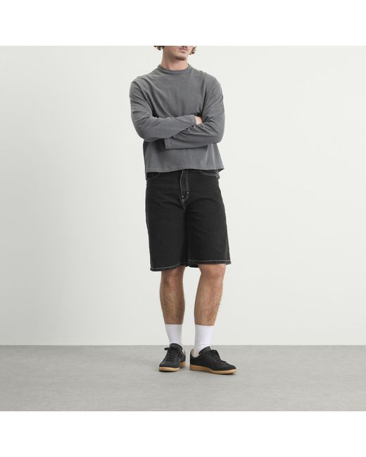 Stan Ray Black Wide 5 Denim Shorts for men