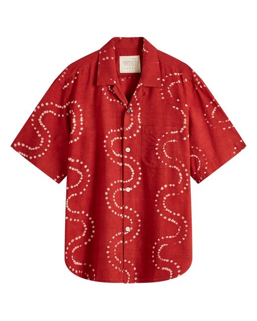 Kardo Red Ronen Natural Dyed Vacation Shirt for men